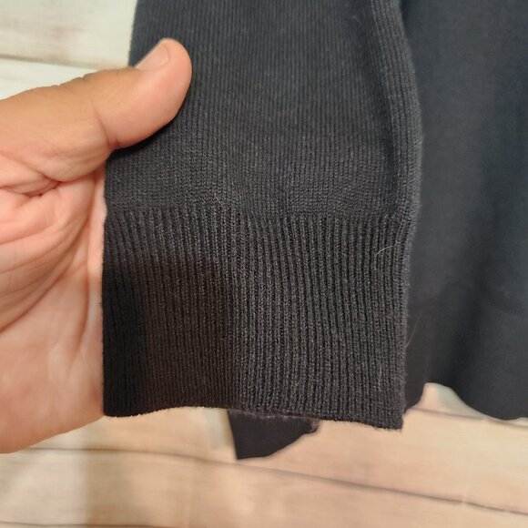 Laurie Felt Women's Cashmere Blend Intarsia V-Neck Sweater Top Black Size 2X - Picture 4 of 13